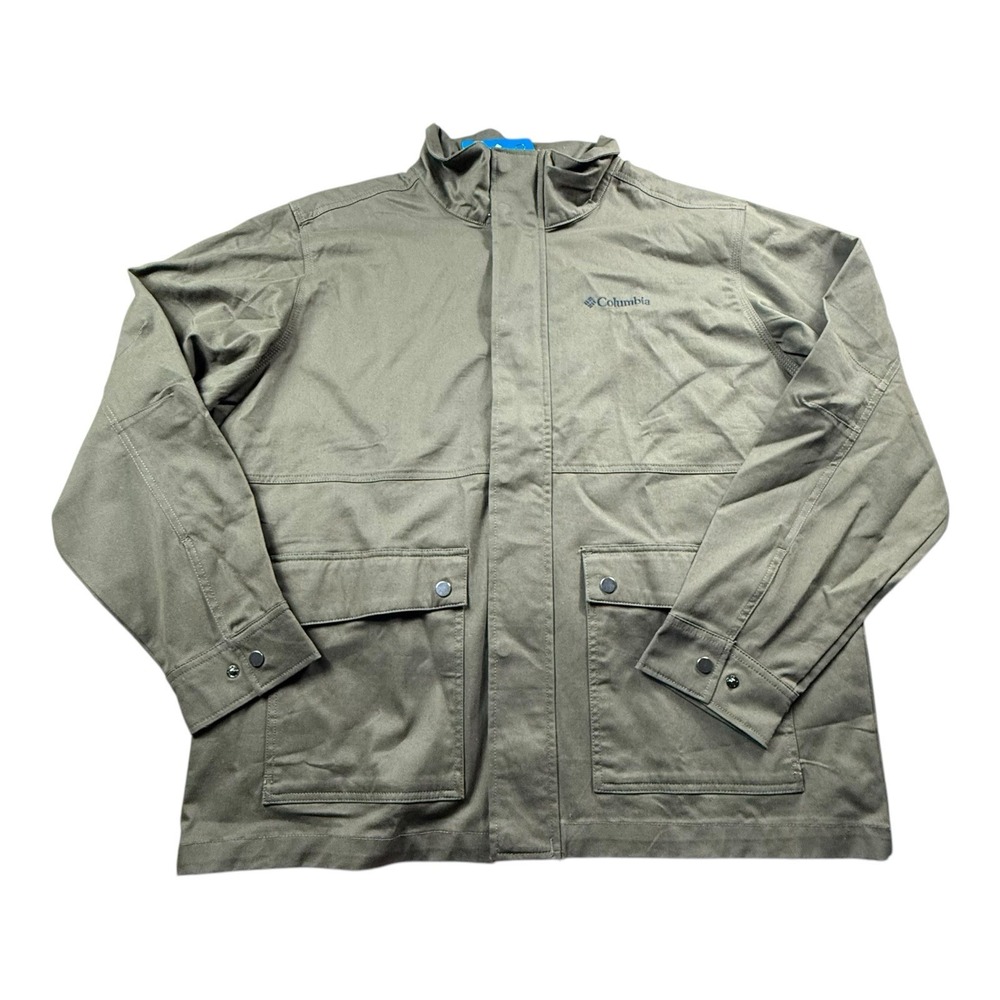 Mens Size XL Olive Columbia Full Zip Jacket Dark Green Wheeler Peak II NWT